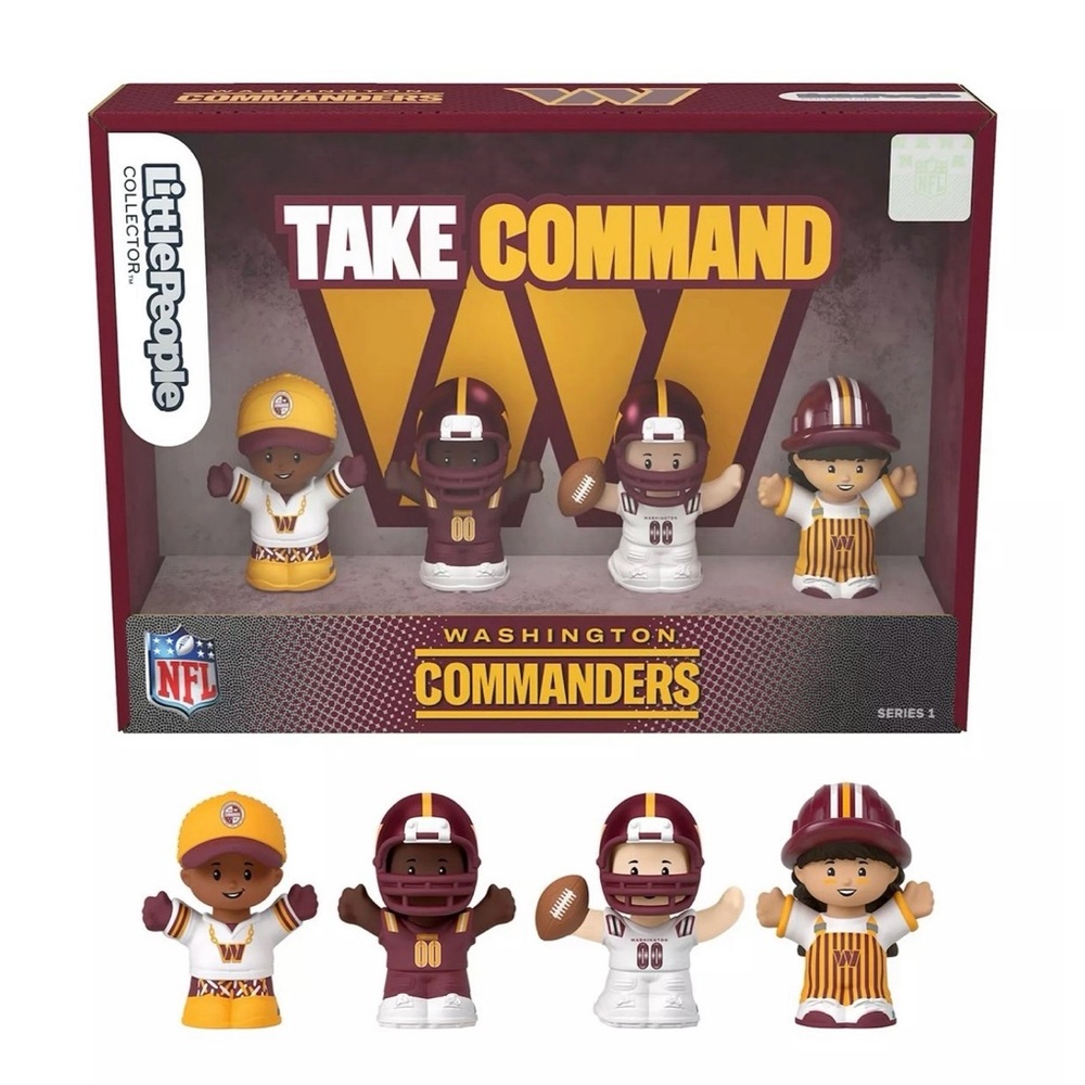 Fisher-Price Little People 4-Pack Washington Commanders Figures Collector Set